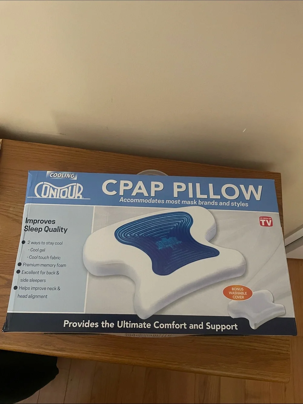 Contour Cooling CPAP Memory Foam Pillow